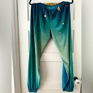 Aviator Nation velour track jogger pant